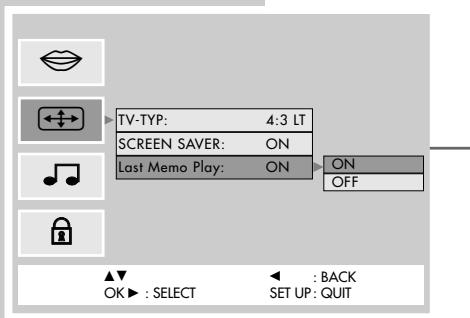 GRUNDIG GDV 120 - Switching the screen saver on/off - 1