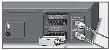 GRUNDIG GV 900 SV/1 - Connecting the aerial, TV set, satellite receiver and mains cable - 2