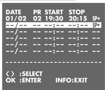 GRUNDIG GV 9000 SV - Checking programmed recording data - 3