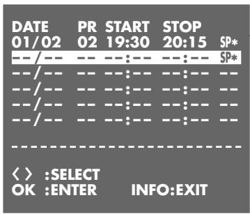GRUNDIG GV 9000 SV - Checking programmed recording data - 1