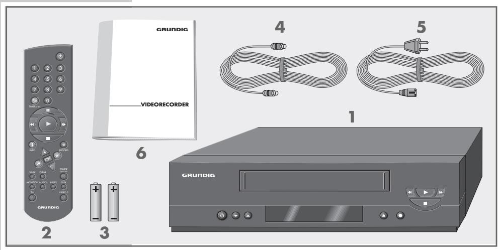 GRUNDIG GV 9000 SV - Contents of delivery - 1