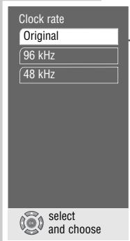 GRUNDIG LIVANCE GDP 3100 - Setting the sampling rate. - 2