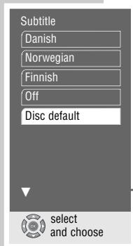 GRUNDIG LIVANCE GDP 3100 - Selecting the dubbed language - 1