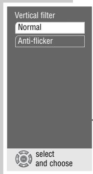 GRUNDIG LIVANCE GDP 3200 - Selecting the horizontal filter - 1