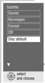 GRUNDIG LIVANCE GDP 3200 - Selecting the dubbed language - 1