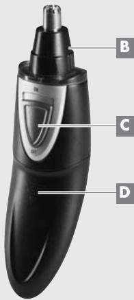 GRUNDIG MT 3910 NOSE/EARTRIMMER BATTERY - NOSE AND EAR HAIR TRIMMER - 12