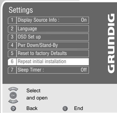 GRUNDIG PLANAVISION 42 PXW 110-8620 DOLBY - Re-tuning all television channels - 1
