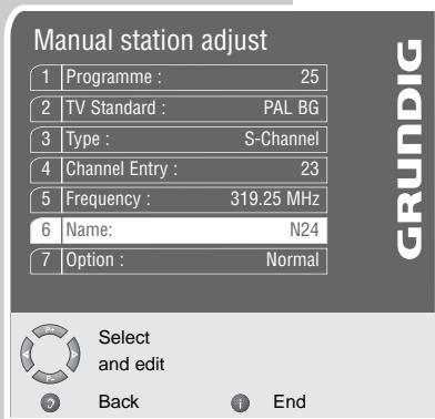 GRUNDIG PLANAVISION 42 PXW 110-8620 DOLBY - Set the television channel by entering the channel number or the frequency - 4