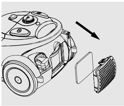 GRUNDIG VCC 4850 FLOOR VACUUM CLEANER BAGLES - The air outlet blower - 1