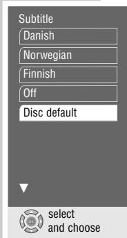 GRUNDIG XENARO GDP 5100 - Selecting the dubbed language - 1
