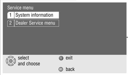 GRUNDIG XENARO GDP 5100 - Software status and dealer menu - 1