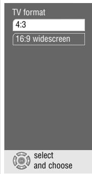 GRUNDIG XENARO GDP 5100 - Selecting the screen format of your television set - 1
