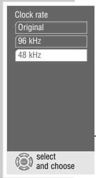GRUNDIG XENARO GDP 5120 - Setting the sampling rate. - 1