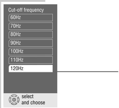 GRUNDIG XENARO GDP 5120 - Switching the subwoofer on/off - 1