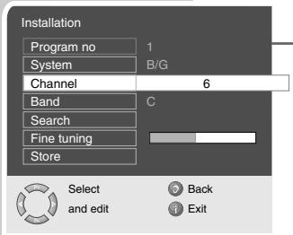 GRUNDIG XEPHIA 42 PW 110-5510 TOP - Setting the television channels by entering the channel numbers - 2