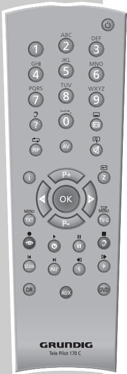 GRUNDIG XEPHIA 42 PXW 110-6616 REF - Controls on the television - 4