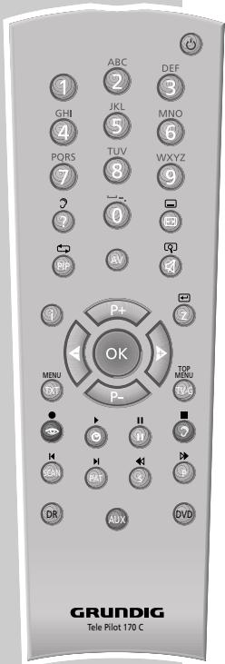 GRUNDIG XEPHIA 42 PXW 110-6710 TOP - The remote control - 1