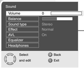 GRUNDIG XEPHIA 42 PXW 110-6710 TOP - Audio settings - 1