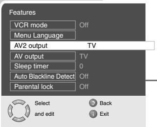 GRUNDIG XEPHIA 42 PXW 110-6710 TOP - Selecting the signal for the AV output - 1