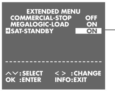 GRUNDIG XERIA GV 6263 HIFI - Switching the Megalogic function on/off - 1