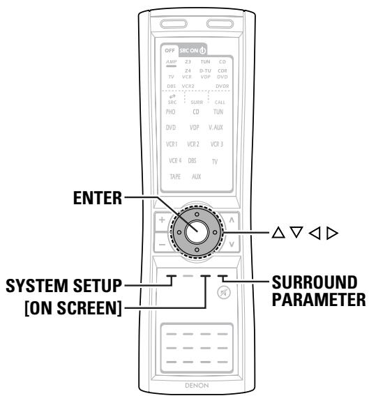 DENON AVC-A11XV - Systemsetup - 2
