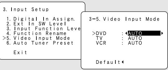 DENON AVR-1906 - Setting the Video Input Mode - 1