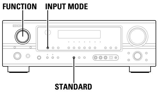 DENON AVR-1906 - Press and hold the STANDARD/NIGHT button for several seconds to enter the night mode. - 2