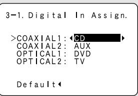 DENON AVR-1906 - Setting the Digital In Assign. - 1