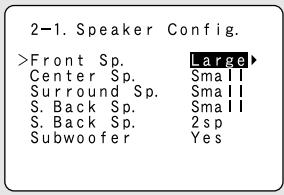 DENON AVR-1906 - Setting the Speaker Config. - 1