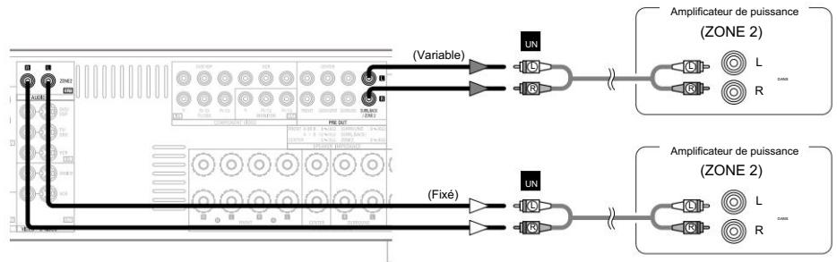 DENON AVR-1906 - Connexions de sortie ZONE2 - 1