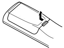 DENON AVR-1906 - Inserting the batteries - 1