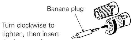DENON AVR-1906 - Connecting banana plugs - 1