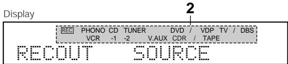 DENON AVR-2105 - Set the recording mode. - 3