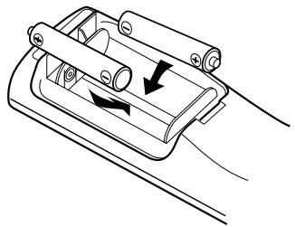 DENON AVR-2105 - Inserting the batteries - 2