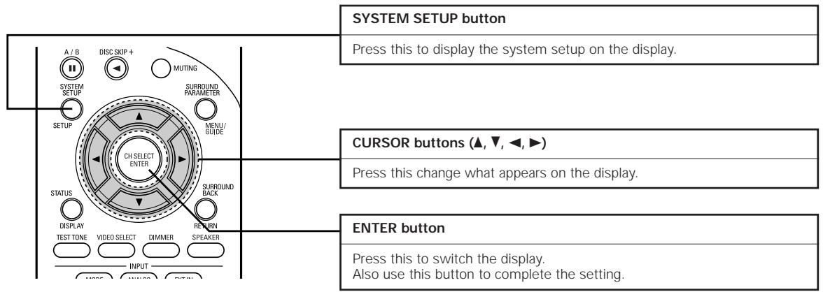 DENON AVR-2105 - Use the following buttons to set up the system - 2