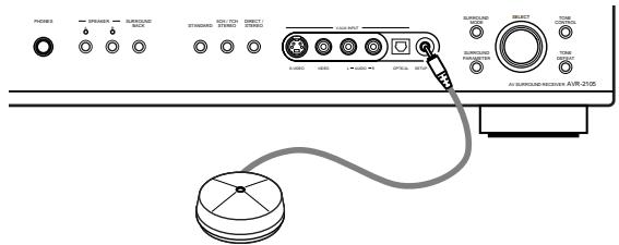 DENON AVR-2105 - Connecting the microphone for Auto Setup - 1