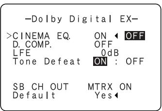 DENON AVR-2105 - Display the surround parameter menu. - 3