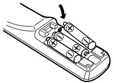 DENON AVR-2803 - Insertion des piles - 2