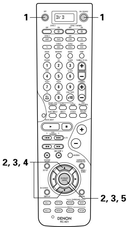 DENON AVR-3803 - Resetting the preset memory - 5