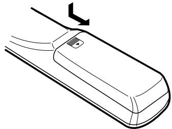 DENON AVR-3803 - Inserting the batteries - 1