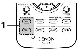 DENON AVR-3803 - System call buttons - 1