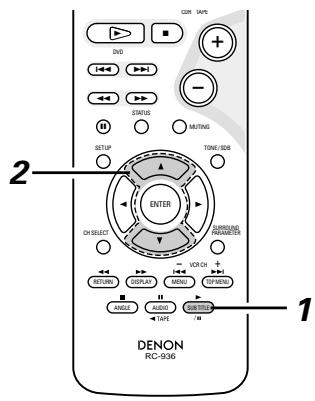 DENON D-M51DVS - [2] Switching the Subtitle Language (Multiple Subtitle Function) - 2