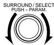 DENON D-M51DVS - Turn the SURROUND/SELECT knob to display "Eon". - 1