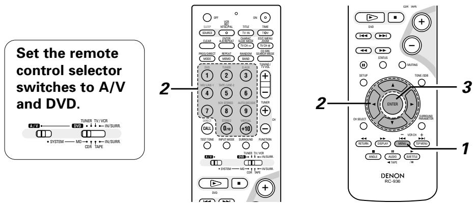 DENON D-M51DVS - [2] Using the DVD Menu - 1