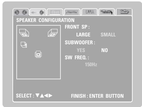 DENON D-M51DVS - [1] Speaker settings (type of speaker and whether or not the speaker is connected) - 6