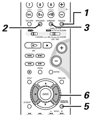DENON D-M51DVS - [1]Playing Dolby Digital and DTS surround sound (with digital inputs only) - 2