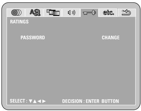 DENON D-M51DVS - When "password CHANGE" is selected. - 2