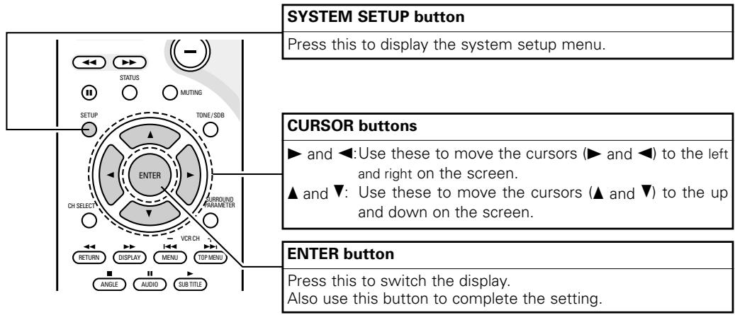 DENON D-M51DVS - System setup items - 1