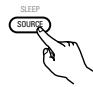DENON D-M51DVS - When the "SLEEP" indicator is flashing, press the SLEEP button again until "50" is displayed. - 2