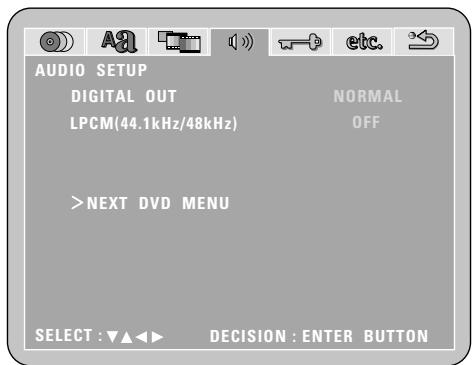 DENON D-M51DVS - "AUDIO SETUP" is selected - 3